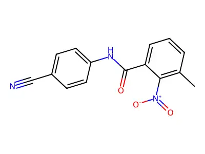 N-(4-cyanophenyl)-3-methyl-2-nitrobenzamide structure