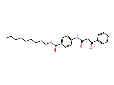 Benzoic acid, 4-[(1,3-dioxo-3-phenylpropyl)amino]-, nonyl ester structure