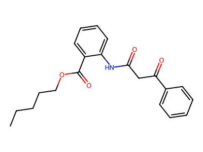 Pentyl 2-[(3-oxo-3-phenylpropanoyl)amino]benzoate structure