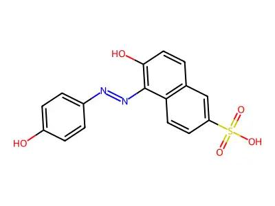2-Naphthalenesulfonic acid, 6-hydroxy-5-[(4-hydroxyphenyl)azo]- structure