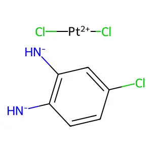 (4-Chloro-o-phenylenediammine)dichloroplatinum (II) structure