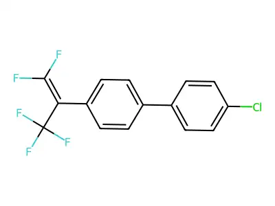 1-Chloro-4-[4-[2,2-difluoro-1-(trifluoromethyl)vinyl]phenyl]benzene structure