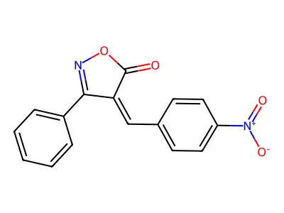 5(4H)-Isoxazolone, 4-[(4-nitrophenyl)methylene]-3-phenyl-, (Z)- structure