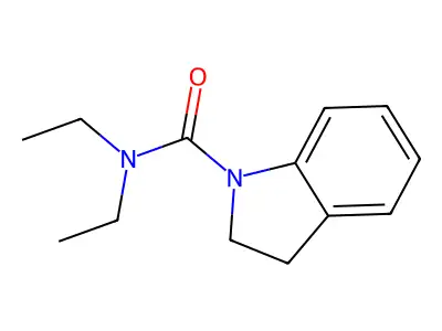 N,N-diethyl-1-indolinecarboxamide structure