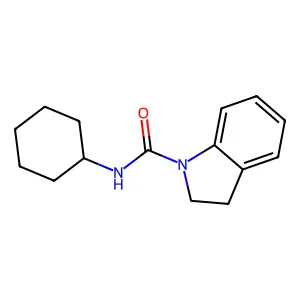 N-cyclohexyl-2,3-dihydroindole-1-carboxamide structure