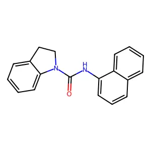 1H-Indole-1-carboxamide, 2,3-dihydro-N-1-naphthalenyl- structure