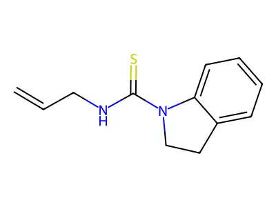 N-(prop-2-en-1-yl)-2,3-dihydro-1H-indole-1-carbothioamide structure