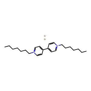 1,1'-二庚基-4,4'-联吡啶𬭩二溴化物 structure