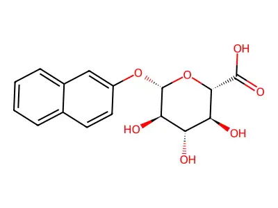Glucopyranosiduronic acid, 2-naphthyl, beta-D- structure