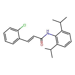 3-(2-chlorophenyl)-N-(2,6-diisopropylphenyl)acrylamide structure