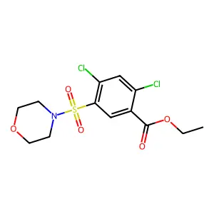 Benzoic acid, 2,4-dichloro-5-(4-morpholinylsulfonyl)-, ethyl ester structure