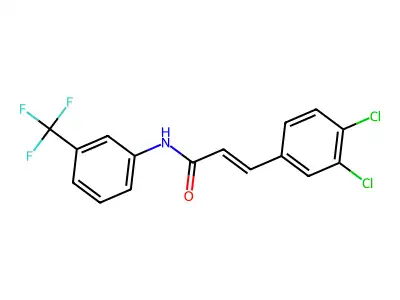 2-Propenamide, 3-(3,4-dichlorophenyl)-N-[3-(trifluoromethyl)phenyl]- structure
