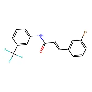 2-Propenamide, 3-(3-bromophenyl)-N-[3-(trifluoromethyl)phenyl]- structure