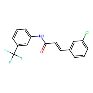 2-Propenamide, 3-(3-chlorophenyl)-N-[3-(trifluoromethyl)phenyl]- structure