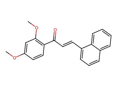 2-Propen-1-one, 1-(2,4-dimethoxyphenyl)-3-(1-naphthalenyl)- structure