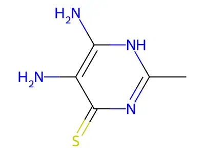5,6-Diamino-2-methyl-4(1H)-pyrimidinethione structure