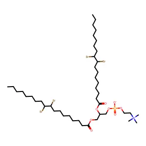 1,2-Di(9,10-dibromostearoyl)phosphatidylcholine structure