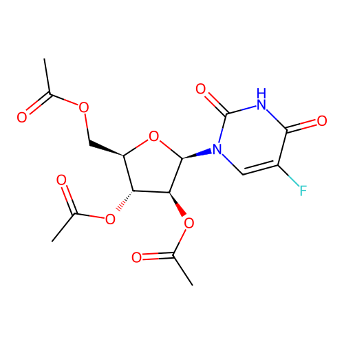 5-fluoro-2',3',5'-tri-O-acetyl arabinosyl uridine structure