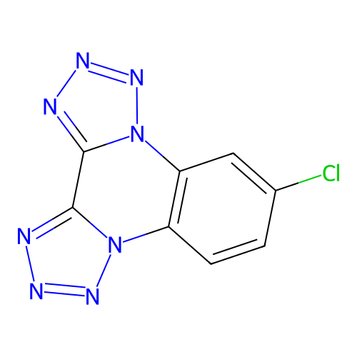 9-Chloroditetraazolo[1,5-a:5,1-c]quinoxaline structure