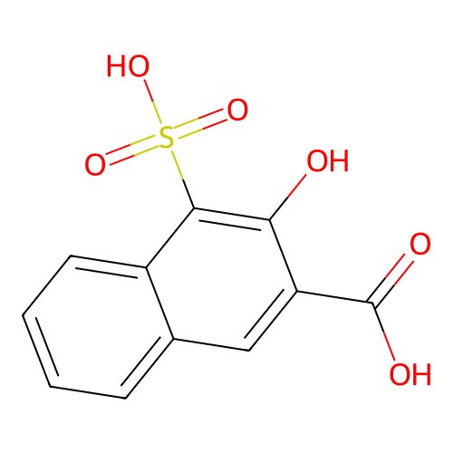 3-Hydroxy-4-sulfo-2-naphthoic acid structure