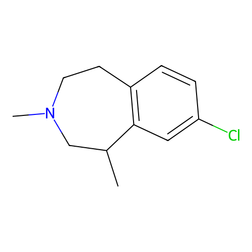 N-methyl-8-Chloro-1-methyl-2,3,4,5-tetrahydro-1H-3-benzazepine structure