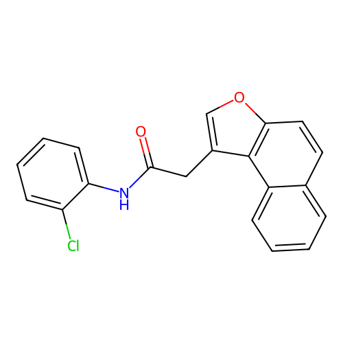 N-(2-chlorophenyl)-2-naphtho[2,1-b]furan-1-ylacetamide structure