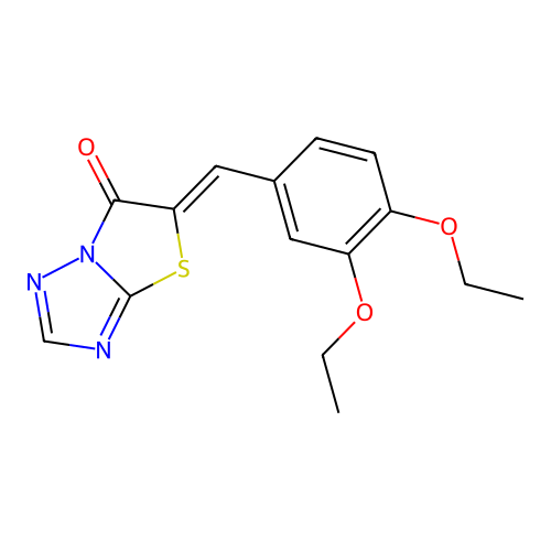 (Z)-5-(3,4-diethoxybenzylidene)thiazolo[3,2-b][1,2,4]triazol-6(5H)-one structure
