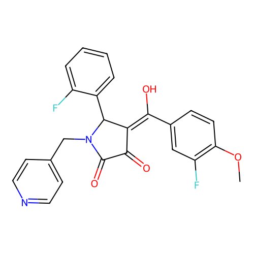 4-(3-fluoro-4-methoxybenzoyl)-5-(2-fluorophenyl)-3-hydroxy-1-[(pyridin-4-yl)methyl]-2,5-dihydro-1H-pyrrol-2-one structure