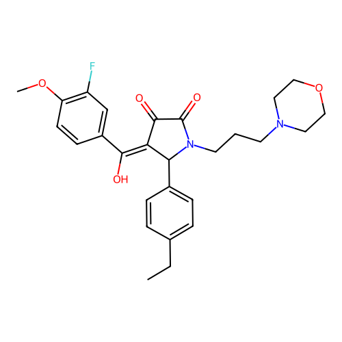 5-(4-ethylphenyl)-4-(3-fluoro-4-methoxybenzoyl)-3-hydroxy-1-[3-(morpholin-4-yl)propyl]-2,5-dihydro-1H-pyrrol-2-one structure