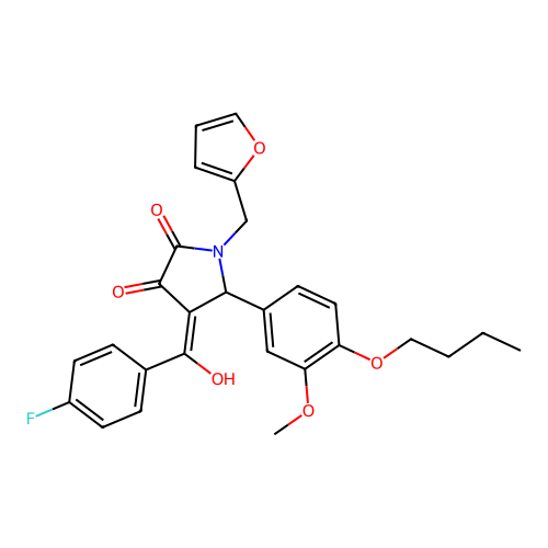 5-(4-butoxy-3-methoxyphenyl)-4-(4-fluorobenzoyl)-1-[(furan-2-yl)methyl]-3-hydroxy-2,5-dihydro-1H-pyrrol-2-one structure