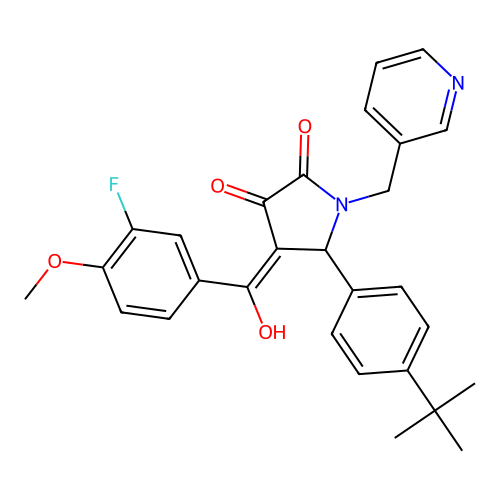 5-(4-tert-butylphenyl)-4-(3-fluoro-4-methoxybenzoyl)-3-hydroxy-1-[(pyridin-3-yl)methyl]-2,5-dihydro-1H-pyrrol-2-one structure