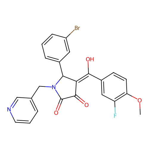 5-(3-bromophenyl)-4-(3-fluoro-4-methoxybenzoyl)-3-hydroxy-1-[(pyridin-3-yl)methyl]-2,5-dihydro-1H-pyrrol-2-one structure