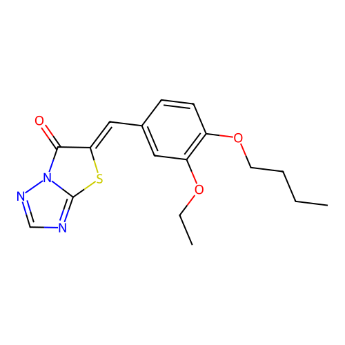 (Z)-5-(4-butoxy-3-ethoxybenzylidene)thiazolo[3,2-b][1,2,4]triazol-6(5H)-one structure
