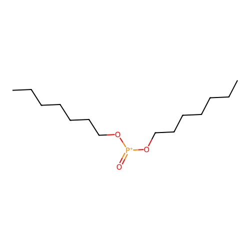 Diheptoxy(oxo)phosphanium structure