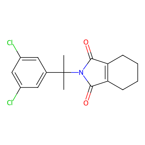 2-[2-(3,5-Dichlorophenyl)propan-2-yl]-4,5,6,7-tetrahydroisoindole-1,3-dione structure