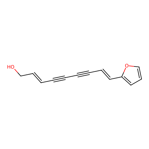 (2E,8E)-9-(furan-2-yl)nona-2,8-dien-4,6-diyn-1-ol structure
