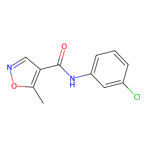 N-(3-chlorophenyl)-5-methyl-1,2-oxazole-4-carboxamide structure