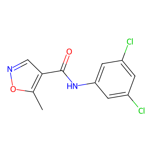 4-Isoxazolecarboxamide, N-(3,5-dichlorophenyl)-5-methyl- structure