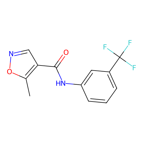 5-Methyl-N-(3-(trifluoromethyl)phenyl)isoxazole-4-carboxamide structure
