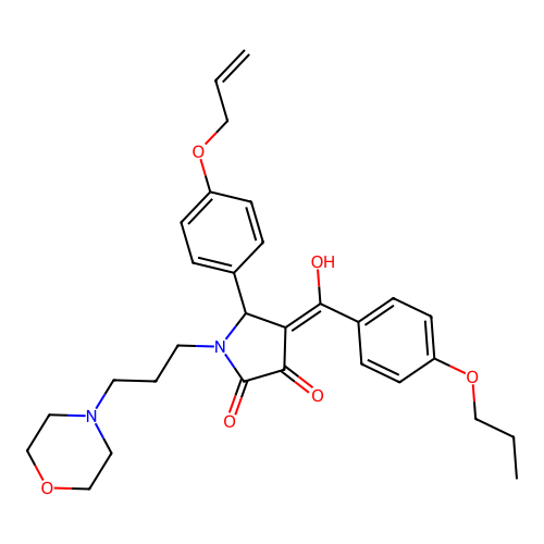 5-(4-(allyloxy)phenyl)-3-hydroxy-1-(3-morpholinopropyl)-4-(4-propoxybenzoyl)-1H-pyrrol-2(5H)-one structure
