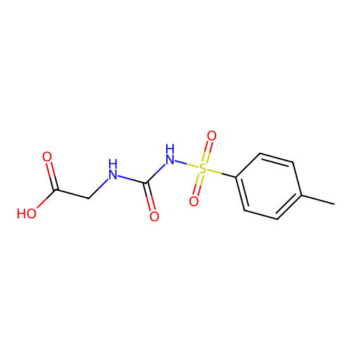 2-[(4-Methylphenyl)sulfonylcarbamoylamino]acetic acid structure