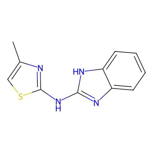 2-(2'-Benzimidazolyl)amino-4-methylthiazole structure