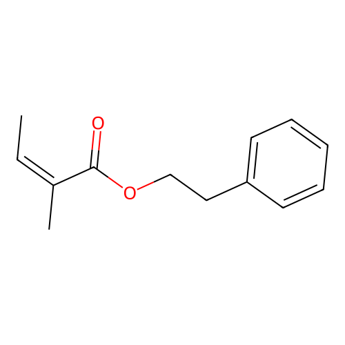 2-PHENYLETHYL trans-2,3-DIMETHYLACRYLATE structure