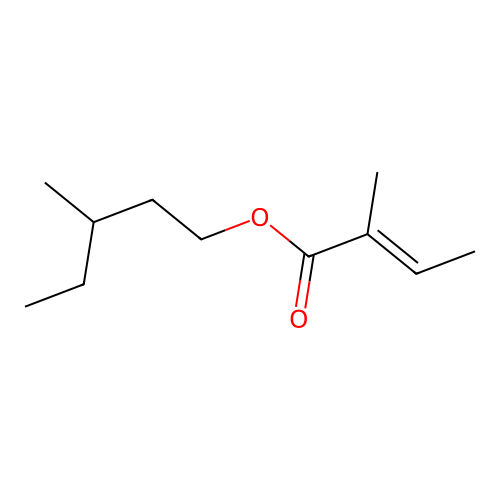 2-Butenoic acid, 2-methyl-, 3-methylpentyl ester, (2E)- structure