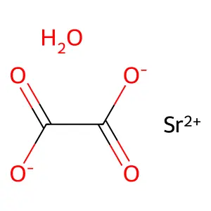 Strontium oxalate monohydrate structure