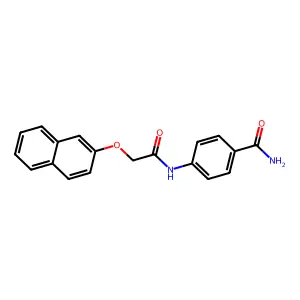 4-[(2-Naphthalen-2-yloxyacetyl)amino]benzamide structure