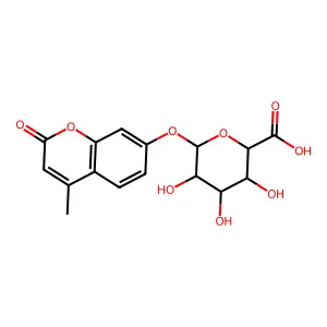 4-Methylumbelliferyl beta-D-glucuronide structure