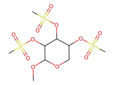 alpha-D-Xylopyranoside, trimethanesulfonate structure