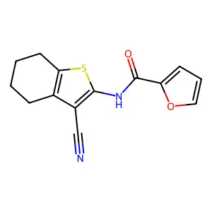 N-(3-Cyano-4,5,6,7-tetrahydrobenzo[b]thiophen-2-yl)furan-2-carboxamide structure
