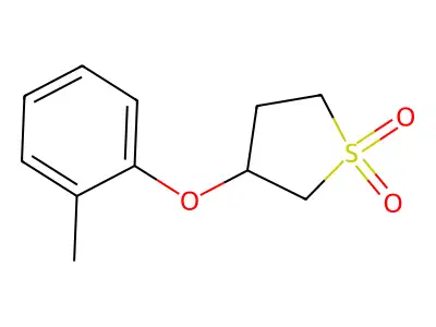 3-(2-methylphenoxy)thiolane 1,1-dioxide structure